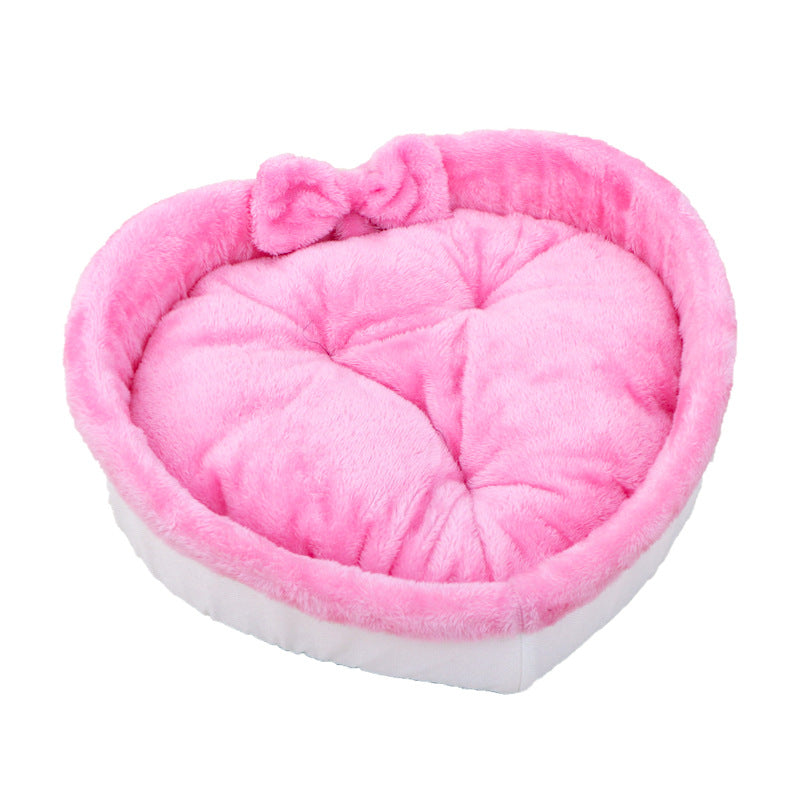 Heart Shape Soft Pet Bed